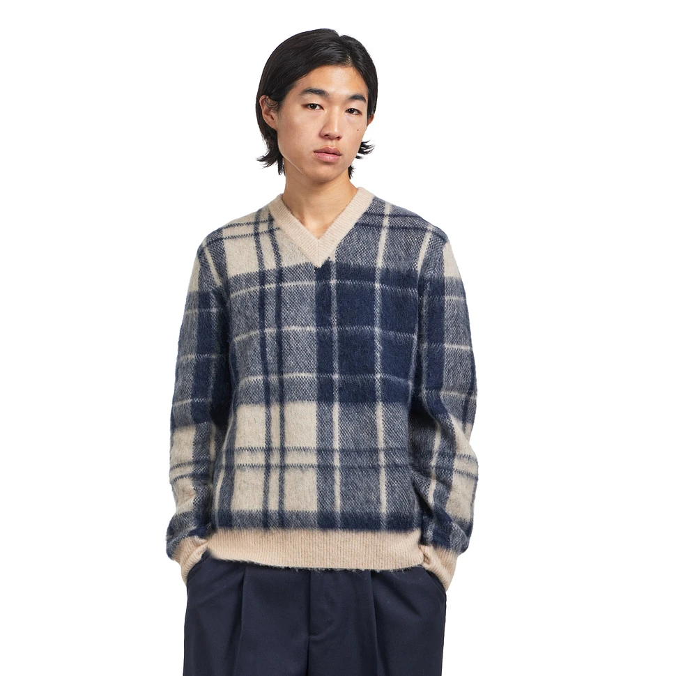 Hunham Tartan V-Neck Knitted Jumper