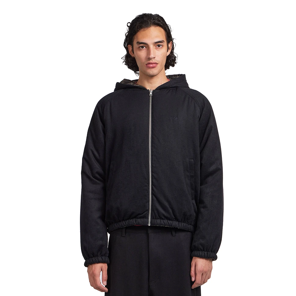 Reversible Plaid Hooded Jacket