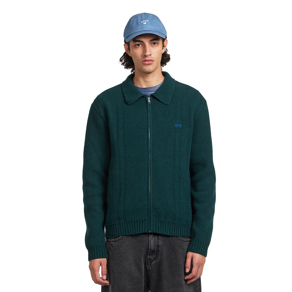 Cable Knit Zip Cardigan