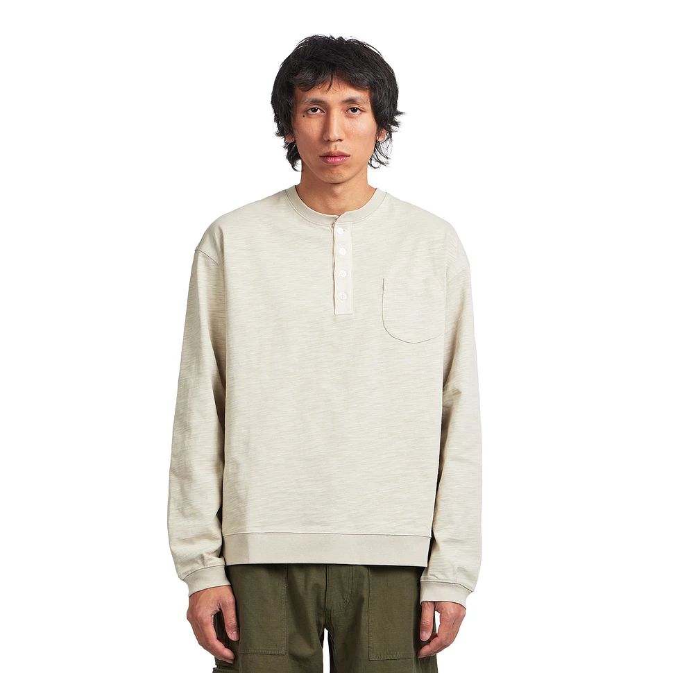 Slub Henley Neck L/S Tee