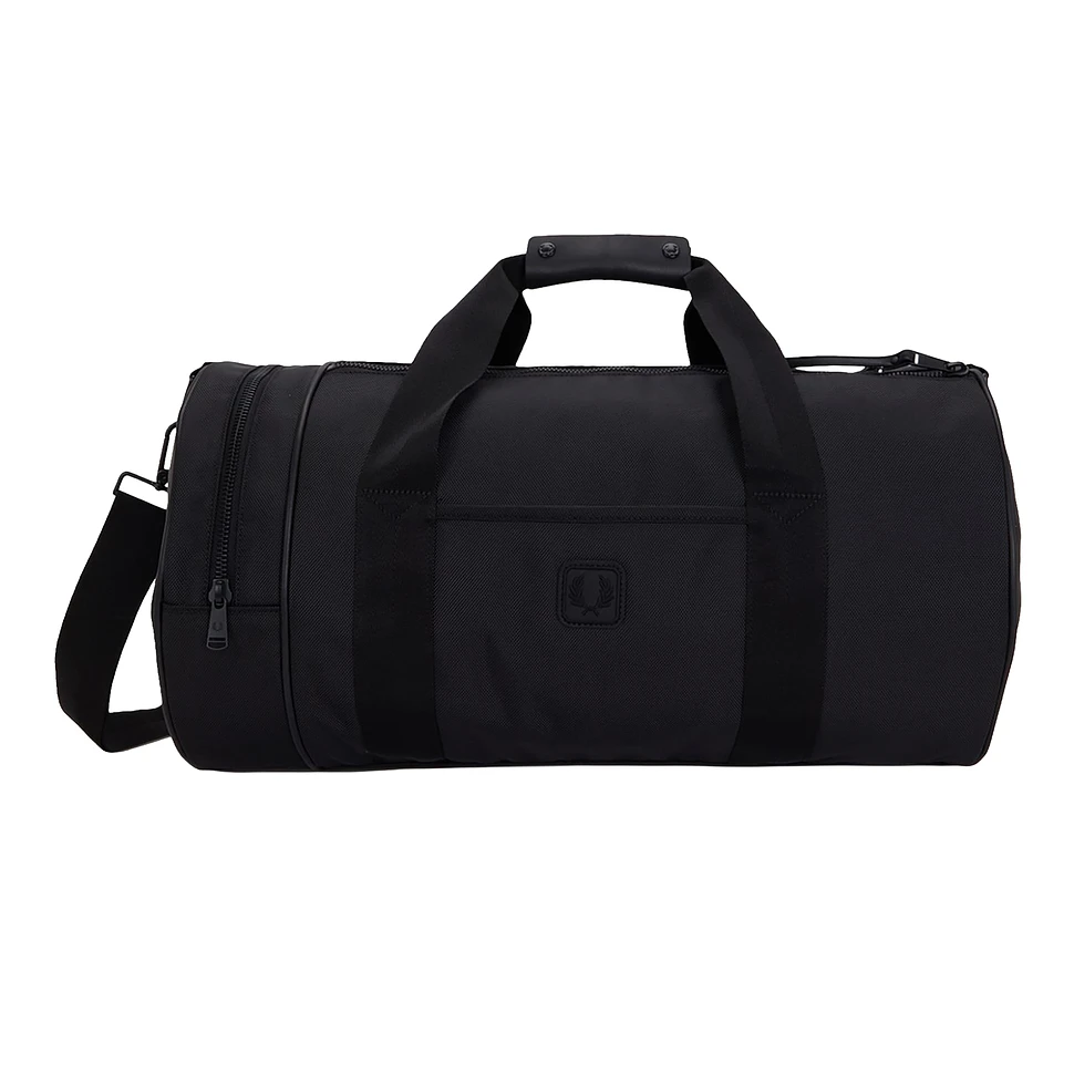 Black Canvas Large Barrel Bag
