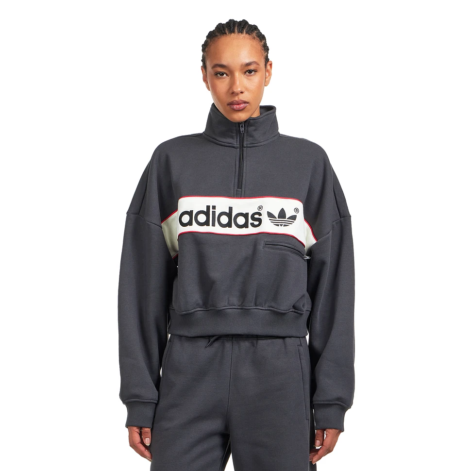 NY Blocked Quarter Zip Sweatshirt