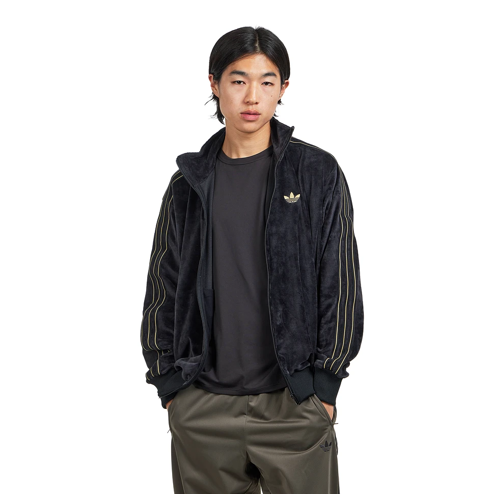 adidas - Firebird Velour Track Top (Black) | HHV