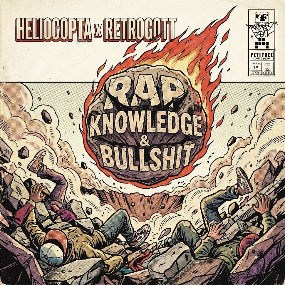 Heliocopta & Retrogott - Rap Knowledge & Bullshit Orange Vinyl Edition