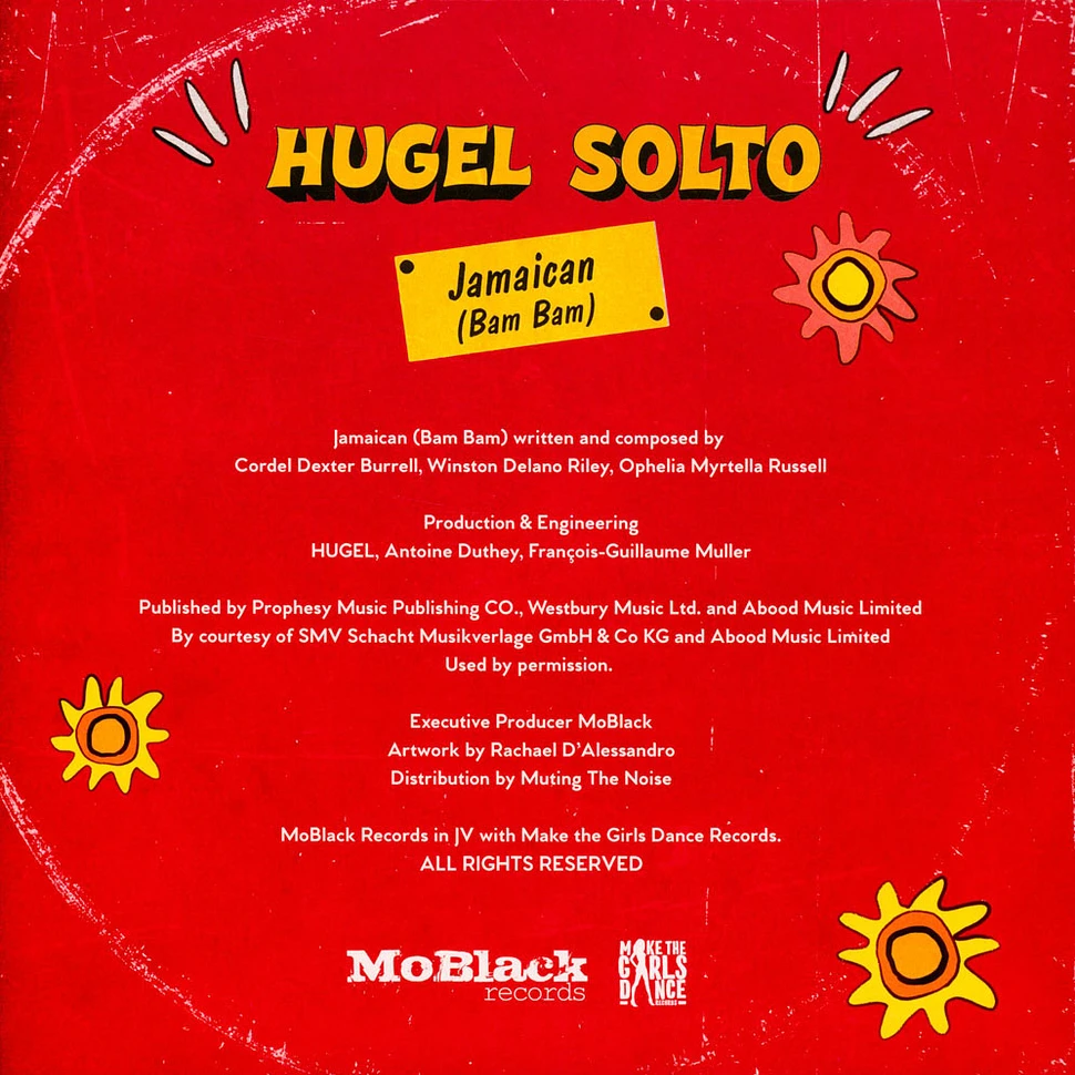 Hugel & Solto - Jamaican (Bam Bam) Red Vinyl Edition