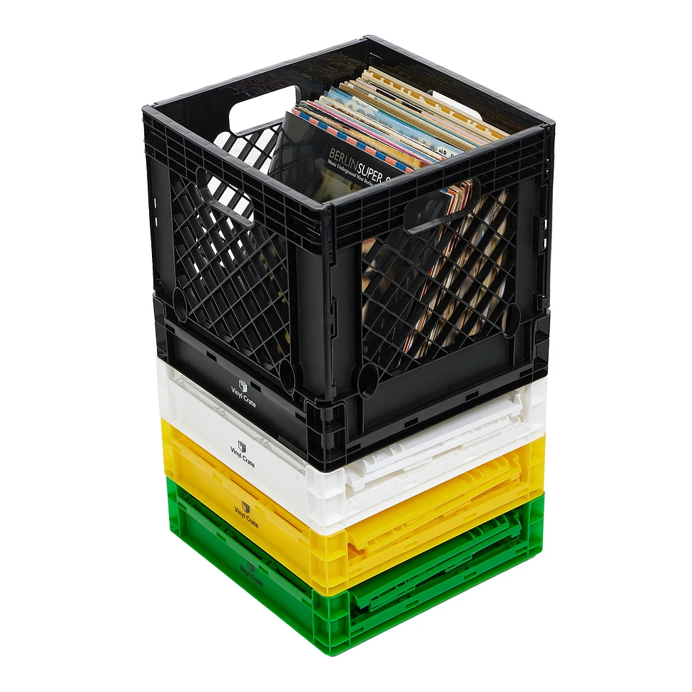 Vinyl Crate - 12" Vinyl Crate Berlin Edition: Black - White - Yellow - Bright Green